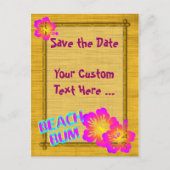 Beach Bum Custom Save the Date Briefkaart (Voorkant)