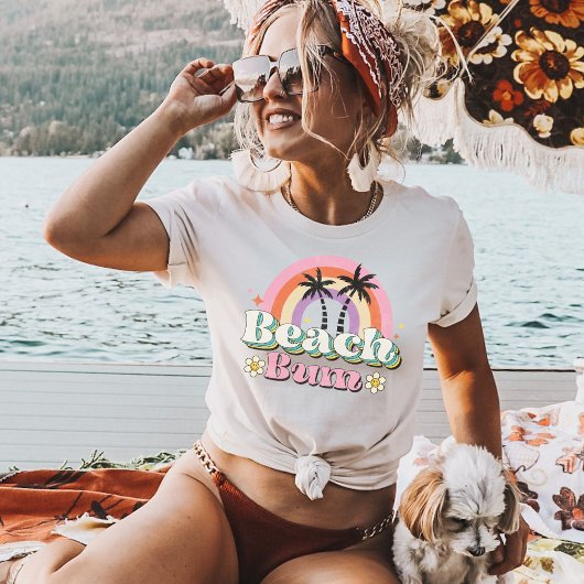 Beach Bum, Cute Retro 1980s Summer  Vacay T-shirt