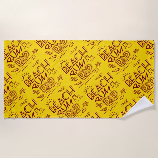 Beach Bum Dad Strandlaken (Voorkant)