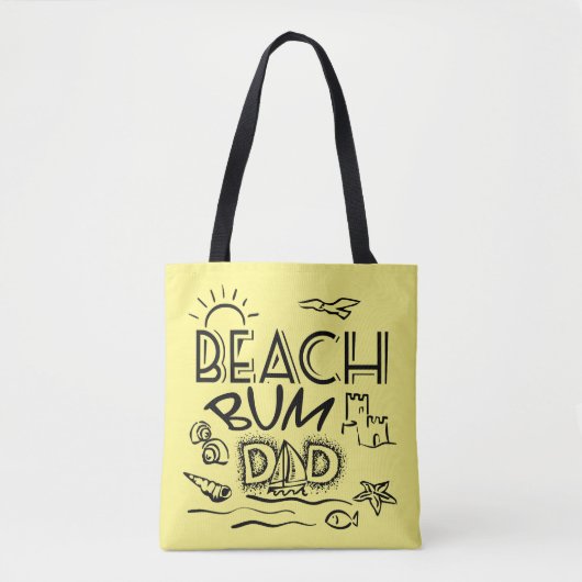 Beach Bum Dad Tote Bag (Voorkant)