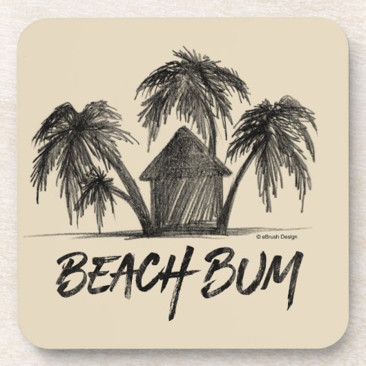 Beach Bum Drankjes Onderzetter (Voorkant)