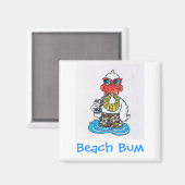 Beach Bum Duck Magneet (Voorkant / Achterkant)