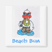 Beach Bum Duck Magneet (Voorkant)