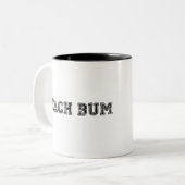 Beach Bum faded logo Tweekleurige Koffiemok (Voorkant links)