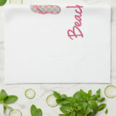 Beach bum flip flop design! theedoek (Gevouwen)