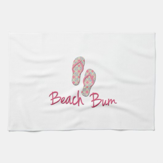 Beach bum flip flop design! theedoek (Horizontaal)