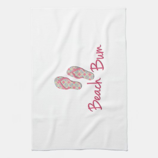 Beach bum flip flop design! theedoek (Verticaal)