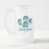 Beach Bum Frosted Glass Beer Mok (Links)