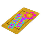Beach Bum Funny Gezegde Pink Magnet Magneet (Linkerzijde)