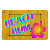 Beach Bum Funny Gezegde Pink Magnet Magneet (Horizontaal)