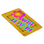 Beach Bum Funny Gezegde Pink Magnet Magneet (Rechterzijde)