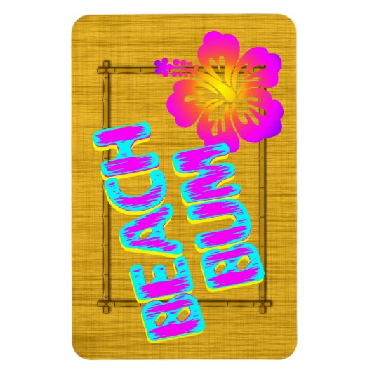 Beach Bum Funny Gezegde Pink Magnet Magneet (Verticaal)