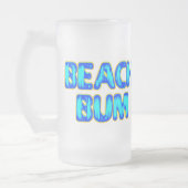 Beach Bum Funny Slogan in Blue Matglas Bierpul (Links)