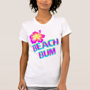 Beach Bum Gezegde Plumeria Flower T-shirt
