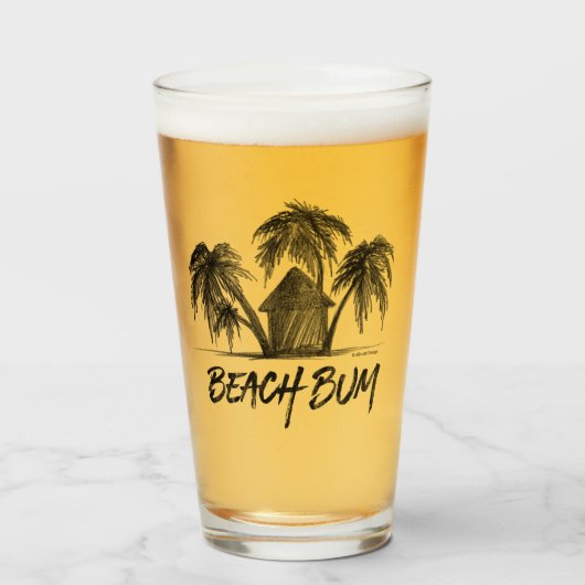 Beach Bum Glas (Voorkant gevuld)