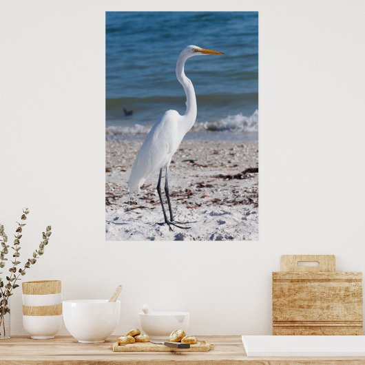Beach-bum Heron Poster (Keuken)