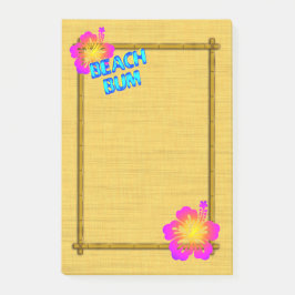 Beach Bum Hibiscus Flower Bamboo Lijst Art Post it Post-it® Notes