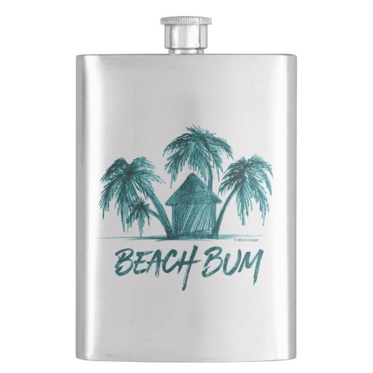 Beach Bum Hip Flask Flacon (Voorkant)
