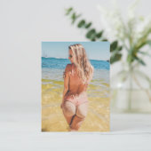 Beach Bum! HOT BIKINI-MODEL FOTO-BRIEFKAART Briefkaart (Staand voorkant)
