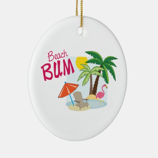 Beach Bum Keramisch Ornament (Rechts)