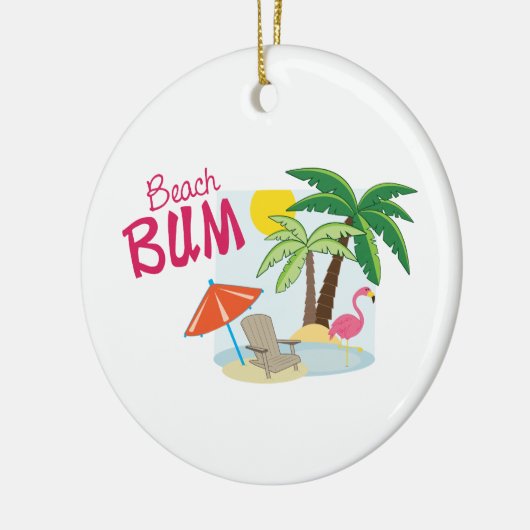Beach Bum Keramisch Ornament (Links)