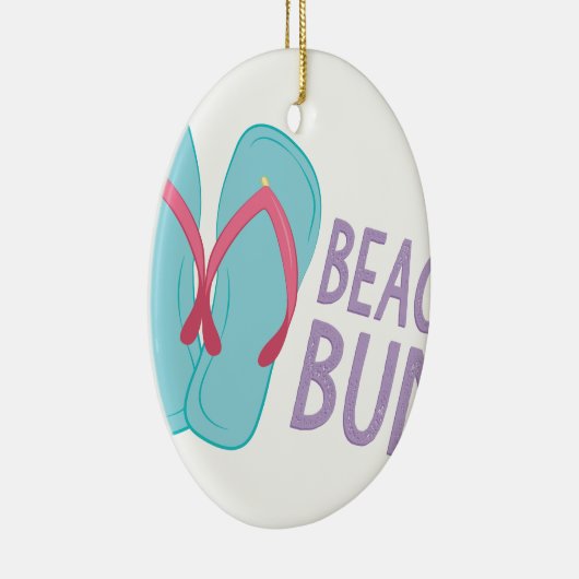 Beach Bum Keramisch Ornament (Rechts)