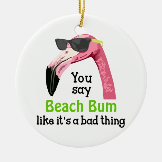 Beach Bum Keramisch Ornament (Voorkant)