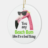 Beach Bum Keramisch Ornament (Links)