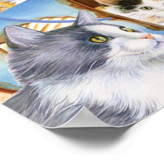 Beach Bum Kittens Poster (Hoek)