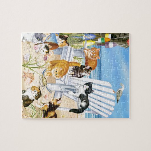 Beach Bum Kittens Puzzle Legpuzzel (Horizontaal)