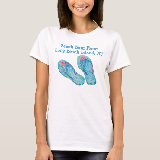 Beach Bum Long Beach Island NJ Shirt (Voorkant)