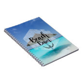 Beach Bum met Thatched Beach Umbrella Notitieboek (Rechterzijde)