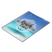 Beach Bum met Thatched Beach Umbrella Notitieboek (Linkerzijde)