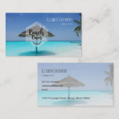 Beach Bum met Thatched Beach Umbrella Visitekaartje (Voorkant / Achterkant)