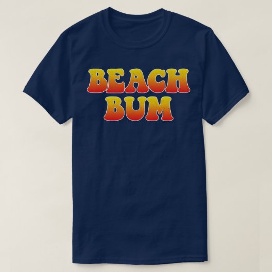 Beach Bum  noodlijdend T-shirt (Design voorkant)