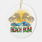Beach Bum | Ocean Waves | Tropisch Keramisch Ornament (Links)