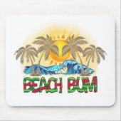 Beach Bum | Ocean Waves | Tropisch Muismat (Voorkant)