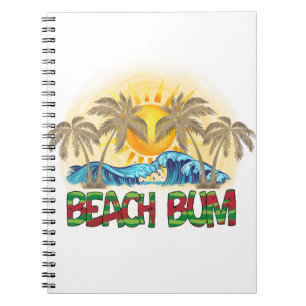 Beach Bum Ocean Waves Tropisch Notitieboek