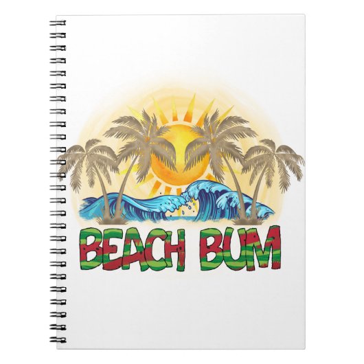 Beach Bum | Ocean Waves | Tropisch Notitieboek (Voorkant)