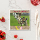 Beach Bum Paper Napkins Giraffe Servet (Insitu)
