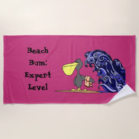 Beach Bum Pelican Towel Strandlaken (Voorkant)