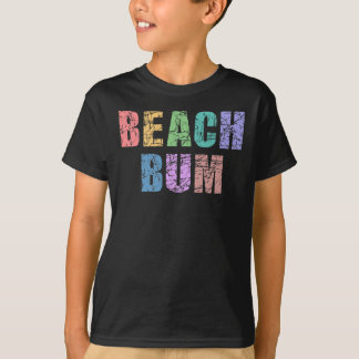BEACH BUM-Retro  Distress Beach Bum T-shirt