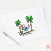 Beach Bum Ronde Sticker (Envelop)