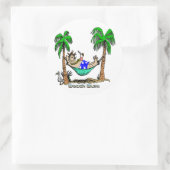 Beach Bum Ronde Sticker (Tas)