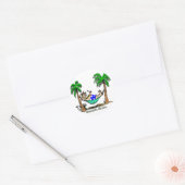 Beach Bum Ronde Sticker (Envelop)