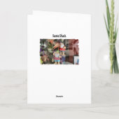 Beach bum Santa Feestdagen Kaart (Achterkant)