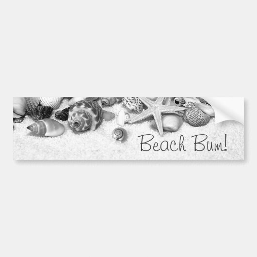 Beach Bum Shells & Starfish Bumpersticker (Voorkant)