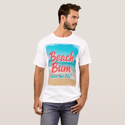 Beach Bum sinds de jaren '70 T-shirt (Voorkant volledig)