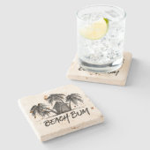 Beach Bum Stone Onderzetter (Zijkant)