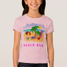 Beach Bum Sun Zee en Surf Leuk Kleurrijk Meisjes T T-shirt